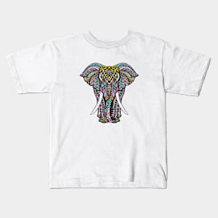 Colorful Elephant Mandala Design Kids T-Shirt